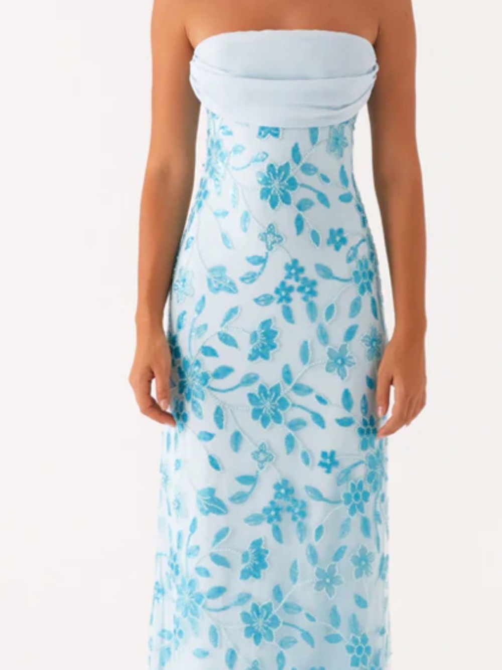 Prism Beaded Maxi Dress - Blue - Picture 2 of 6